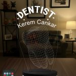 Kişiye Özel İsimli Diş Hekimi 3D LED Gece Lambası - Dişçiye Hediye 16 Renk Kumandalı