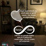 Sevgililer Günü Hediyesi Kişiye Özel 3D LED Gece Lambası - Sevgiliye Romantik 16 Renk Kumandalı