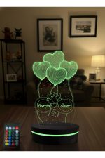 4 Lü Kalp Sonsuzluk Sevgilime Hediye 16 Renkli Kumandalı - Görsel 4