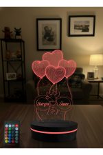 4 Lü Kalp Sonsuzluk Sevgilime Hediye 16 Renkli Kumandalı - Görsel 5