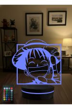 One Piece Luffy 3D LED Gece Lambası RGB Kumandalı Anime Masa Lambası Dekoratif Gece Işığı - Görsel 3
