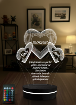 3 Kalpli Aşk Hediyesi Doğum Gününe Özel 16 Renkli Kumandalı