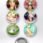 Vocaloid Megpoid GUMI Sahne Şarkıları Çanta Süsü Rozet İğneli Buton Rozet Seti 58 mm (6'lı)