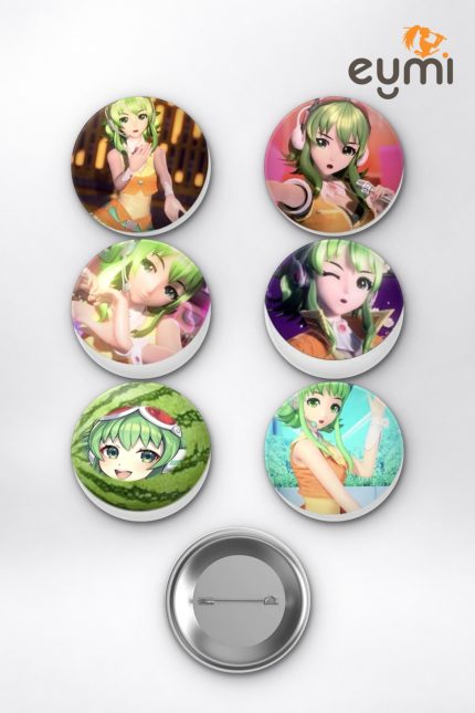 Vocaloid Megpoid GUMI Sahne Şarkıları Çanta Süsü Rozet İğneli Buton Rozet Seti 58 mm (6’lı) - Kişiye Özel 3D LED Gece Lambası & Hediye | Eymi