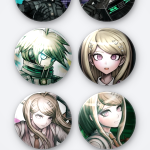 Danganronpa K1-B0 ve Kaede Akamatsu 6'lı Metal Rozet Seti 58mm İğneli Buton Çanta Yaka Rozeti