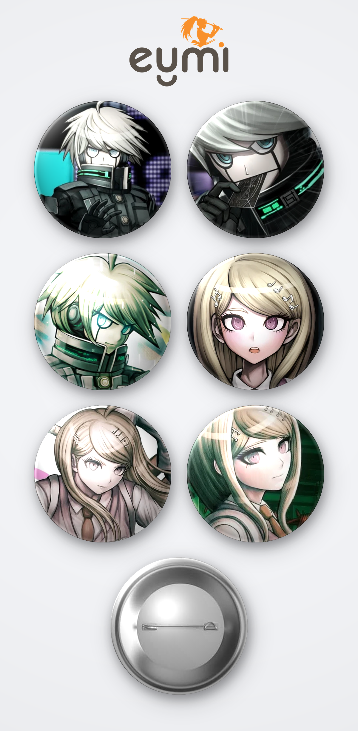 mockup-6li-0001-0004-danganronp-ve-0021-danganronp.png Danganronpa K1-B0 ve Kaede Akamatsu 6'lı Metal Rozet Seti 58mm İğneli Buton Çanta Yaka Rozeti - Görsel 1