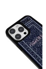 iPhone 12 Uyumlu Lacivert Halı Desen Desenli Parlak Telefon Kılıfı - Görsel 3