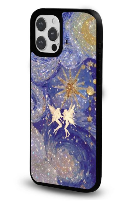 iPhone 11 Uyumlu Yıldız Tozu Perileri Desenli Parlak Telefon Kılıfı - Kişiye Özel 3D LED Gece Lambası & Hediye | Eymi