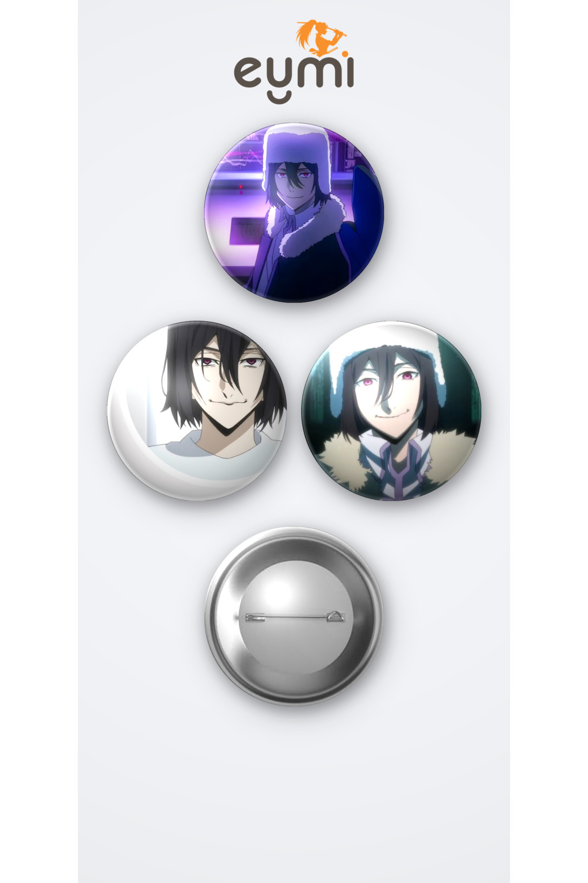 Bungou Stray Dogs Animesi Dostoyevski Anime 3'lü Metal Rozet Seti 58mm İğneli Buton Çanta Yaka Rozeti - 58mm Metal İğneli Buton Rozet | Eymi Bungou Stray Dogs Animesi Dostoyevski Anime 3'lü Metal Rozet Seti 58mm İğneli Buton Çanta Yaka Rozeti - 58mm Metal İğneli Buton Rozet | Eymi