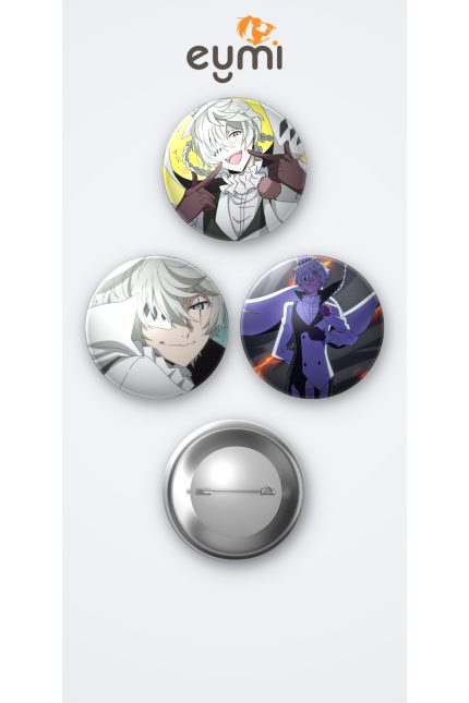Bungou Stray Dogs Animesi Nikolai Gogol Anime 3'lü Metal Rozet Seti 58mm İğneli Buton Çanta Yaka Rozeti - 58mm Metal İğneli Buton Rozet | Eymi