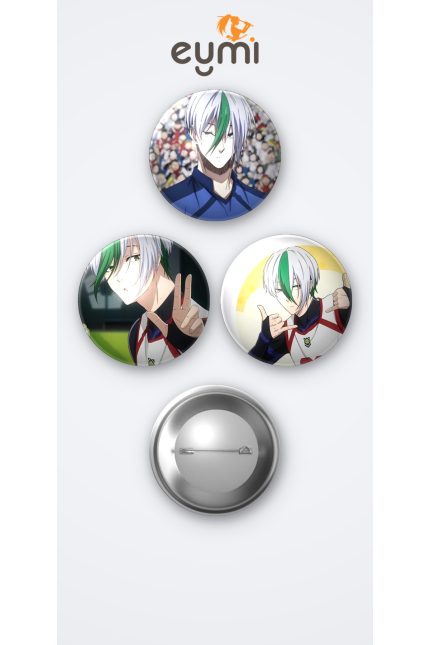 Blue Lock Animesi Eita Otoya 3'lü Metal Rozet Seti 58mm İğneli Buton Çanta Yaka Rozeti - 58mm Metal İğneli Buton Rozet | Eymi