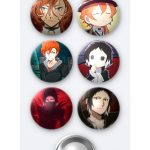 Bungou Stray Dogs Chuya Anime ve Akutagawa Anime 6'lı Metal Rozet Seti 58mm İğneli Buton Çanta Yaka Rozeti