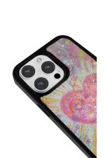 iPhone 17 Pro Max Uyumlu Çiçekli Kalp Desenli Parlak Telefon Kılıfı - Görsel 3