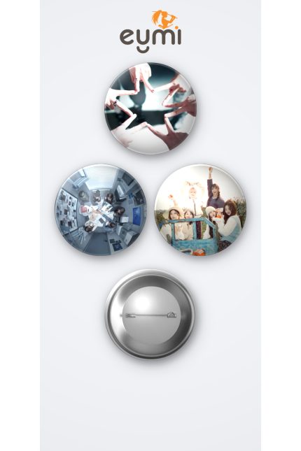 NMIXX KPOP Grubu Albüm 3'lü Metal Rozet Seti 58mm İğneli Buton Çanta Yaka Rozeti - 58mm Metal İğneli Buton Rozet | Eymi