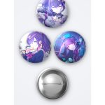 Project SEKAI Asahina Mafuyu 3'lü Metal Rozet Seti 58mm İğneli Buton Çanta Yaka Rozeti