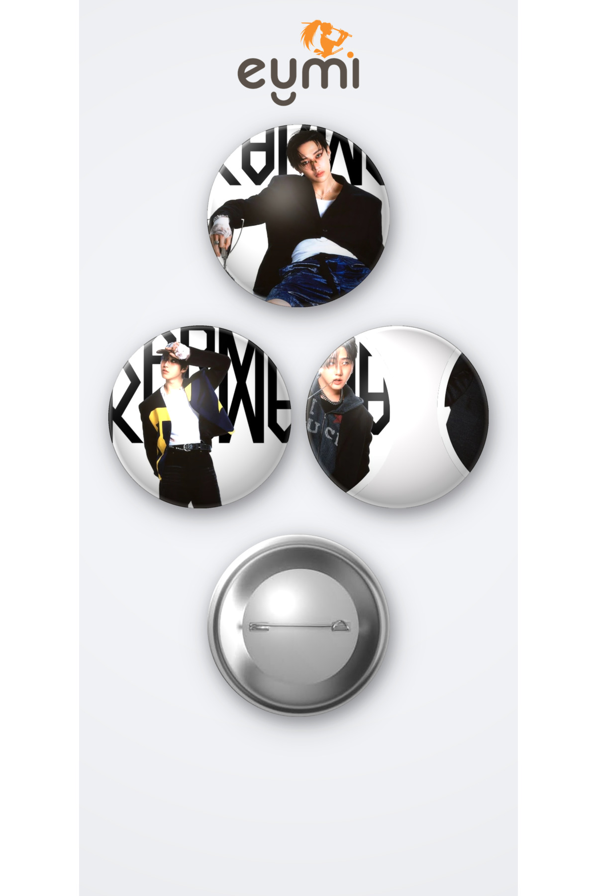 Stray Kids Karma Albüm Han, Bangchan, Changbin ve Lee Know 3'lü Metal Rozet Seti 58mm İğneli Buton Çanta Yaka Rozeti - 58mm Metal İğneli Buton Rozet | Eymi Stray Kids Karma Albüm Han, Bangchan, Changbin ve Lee Know 3'lü Metal Rozet Seti 58mm İğneli Buton Çanta Yaka Rozeti - 58mm Metal İğneli Buton Rozet | Eymi