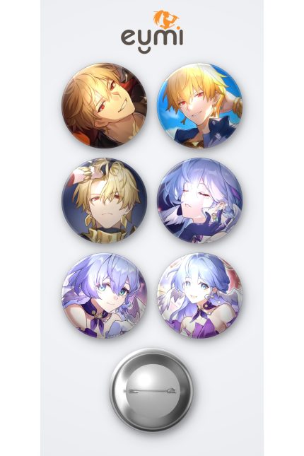Honkai Star Rail Gilgamesh ve Robin Oyun 6'lı Metal Rozet Seti 58mm İğneli Buton Çanta Yaka Rozeti - 58mm Metal İğneli Buton Rozet | Eymi