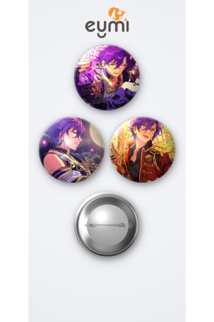 The Ensemble Stars Adonis Otogari 3'lü Metal Rozet Seti 58mm İğneli Buton Çanta Yaka Rozeti - 58mm Metal İğneli Buton Rozet | Eymi