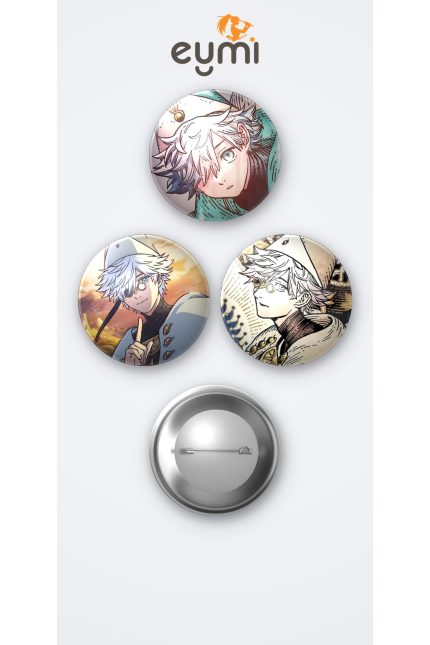 Witch Hat Atelier Animesi Qifrey 3'lü Metal Rozet Seti 58mm İğneli Buton Çanta Yaka Rozeti - 58mm Metal İğneli Buton Rozet | Eymi