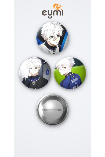 Blue Lock Animesi Nagi 3'lü Metal Rozet Seti 58mm İğneli Buton Çanta Yaka Rozeti - 58mm Metal İğneli Buton Rozet | Eymi