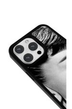 iPhone 16 Pro Uyumlu Siyah Beyaz Portre Desenli Parlak Telefon Kılıfı - Görsel 3