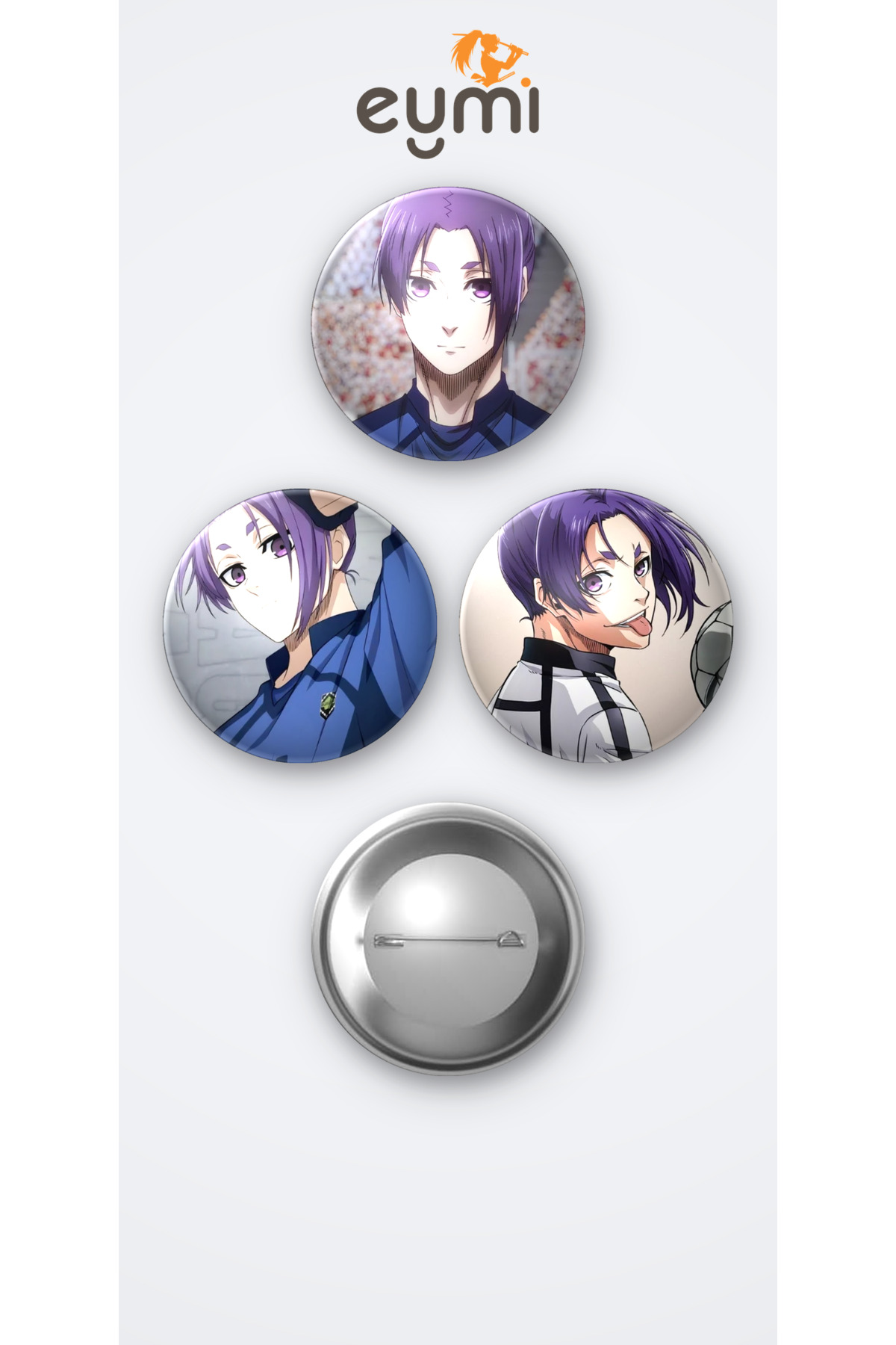 Blue Lock Animesi Mikage 3'lü Metal Rozet Seti 58mm İğneli Buton Çanta Yaka Rozeti - 58mm Metal İğneli Buton Rozet | Eymi Blue Lock Animesi Mikage 3'lü Metal Rozet Seti 58mm İğneli Buton Çanta Yaka Rozeti - 58mm Metal İğneli Buton Rozet | Eymi