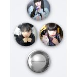 Phantom Siita J-POP Grubu Rinka 3'lü Metal Rozet Seti 58mm İğneli Buton Çanta Yaka Rozeti