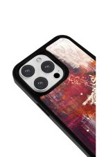 iPhone 17 Pro Max Uyumlu Kırmızı Hat Sanatı Desenli Parlak Telefon Kılıfı - Görsel 3
