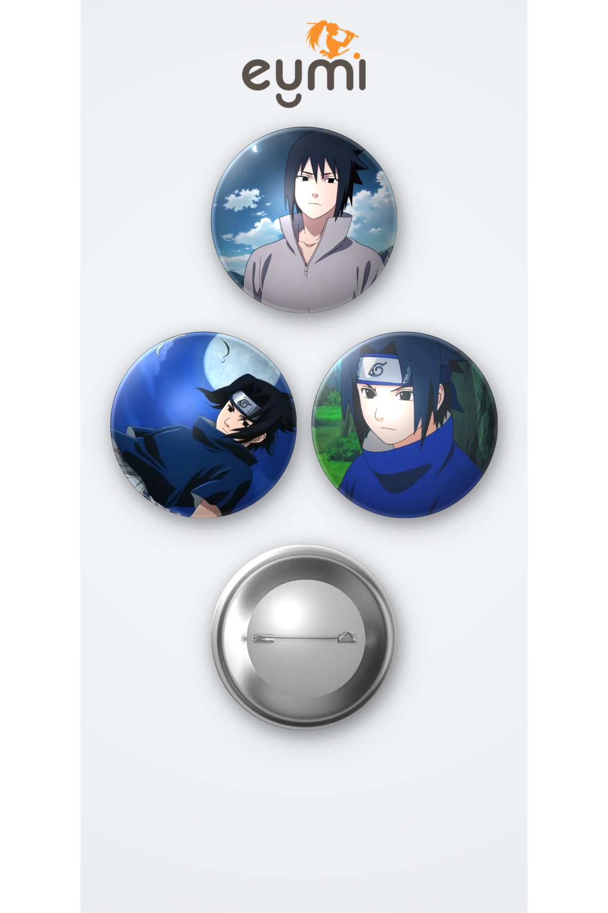 Naruto Animesi Sasuke Uchiha 3'lü Metal Rozet Seti 58mm İğneli Buton Çanta Yaka Rozeti - 58mm Metal İğneli Buton Rozet | Eymi Naruto Animesi Sasuke Uchiha 3'lü Metal Rozet Seti 58mm İğneli Buton Çanta Yaka Rozeti - 58mm Metal İğneli Buton Rozet | Eymi