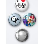 Candy Tune J-POP Grubu 3'lü Metal Rozet Seti 58mm İğneli Buton Çanta Yaka Rozeti