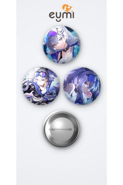 Honkai Star Rail Oyunu Silver Wolf Oyun 3'lü Metal Rozet Seti 58mm İğneli Buton Çanta Yaka Rozeti - 58mm Metal İğneli Buton Rozet | Eymi