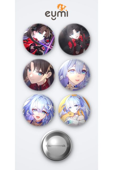 Honkai Star Rail Rin Tohsaka ve Robin Summeretto 6'lı Metal Rozet Seti 58mm İğneli Buton Çanta Yaka Rozeti - 58mm Metal İğneli Buton Rozet | Eymi