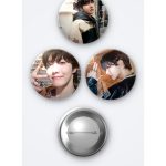 BTS J-Hope Hoseok Rozet 3'lü Metal Rozet Seti 58mm İğneli Buton Çanta Yaka Rozeti