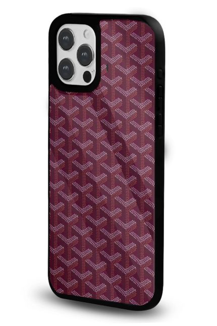 iPhone 11 Uyumlu Bordo Chevron Doku Desenli Parlak Telefon Kılıfı - Kişiye Özel 3D LED Gece Lambası & Hediye | Eymi