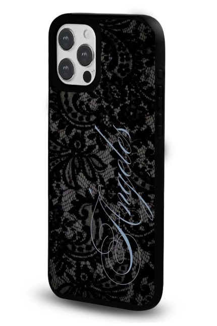 iPhone 11 Uyumlu Angeles Dantel Desenli Parlak Telefon Kılıfı - Kişiye Özel 3D LED Gece Lambası & Hediye | Eymi