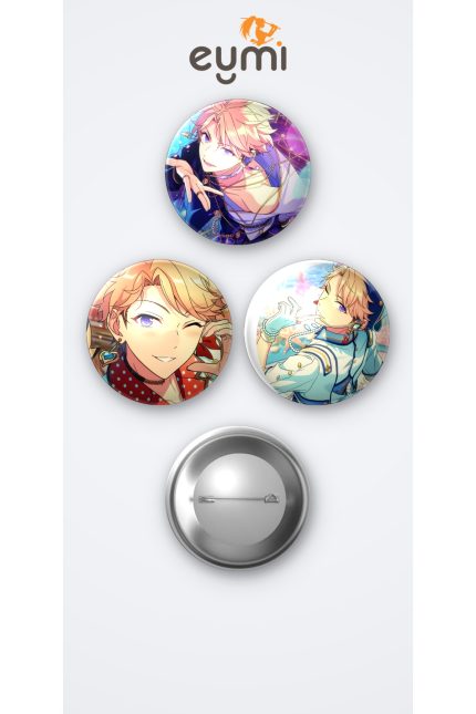 The Ensemble Stars Arashi Narukami 3'lü Metal Rozet Seti 58mm İğneli Buton Çanta Yaka Rozeti - 58mm Metal İğneli Buton Rozet | Eymi