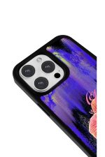 iPhone 11 Uyumlu Glitch Orkide Desenli Parlak Telefon Kılıfı - Görsel 3