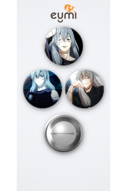 Jujutsu Kaisen Mahito 3'lü Metal Rozet Seti 58mm İğneli Buton Çanta Yaka Rozeti - 58mm Metal İğneli Buton Rozet | Eymi
