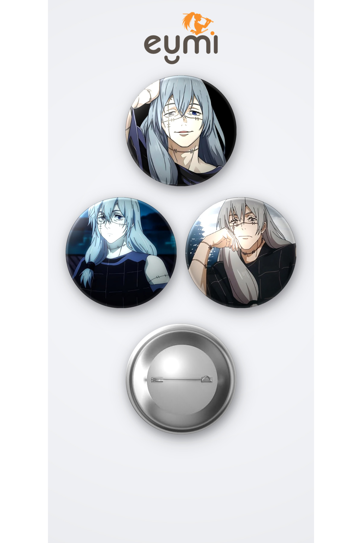 Jujutsu Kaisen Mahito 3'lü Metal Rozet Seti 58mm İğneli Buton Çanta Yaka Rozeti - 58mm Metal İğneli Buton Rozet | Eymi Jujutsu Kaisen Mahito 3'lü Metal Rozet Seti 58mm İğneli Buton Çanta Yaka Rozeti - 58mm Metal İğneli Buton Rozet | Eymi