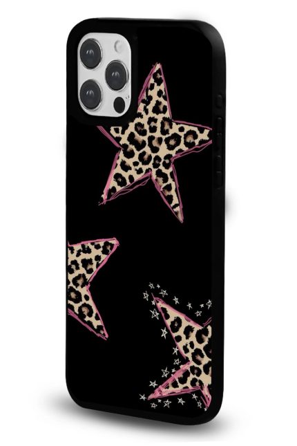iPhone 14 Pro Max Uyumlu Leopar Yıldızlar Desenli Parlak Telefon Kılıfı iPhone 14 Pro Max Uyumlu Leopar Yıldızlar Desenli Parlak Telefon Kılıfı - Kişiye Özel 3D LED Gece Lambası & Hediye | Eymi