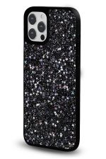iPhone 16 Pro Uyumlu Simli Yıldız Desenli Parlak Telefon Kılıfı - Görsel 2