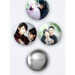 Moon Lovers K-Drama Lee Joon-gi ve IU 3'lü Metal Rozet Seti 58mm İğneli Buton Çanta Yaka Rozeti