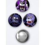 Five Nights at Freddy's Oyunu Bonnie The Bunny Oyun 3'lü Metal Rozet Seti 58mm İğneli Buton Çanta Yaka Rozeti