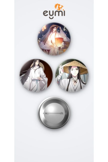 Heaven Official's Blessing ( TGCF ) Xie Lian 3'lü Metal Rozet Seti 58mm İğneli Buton Çanta Yaka Rozeti - 58mm Metal İğneli Buton Rozet | Eymi