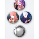 A Sign of Affection Animesi Yuki Itose ve Itsuomi Nagi Anime 3'lü Metal Rozet Seti 58mm İğneli Buton Çanta Yaka Rozeti
