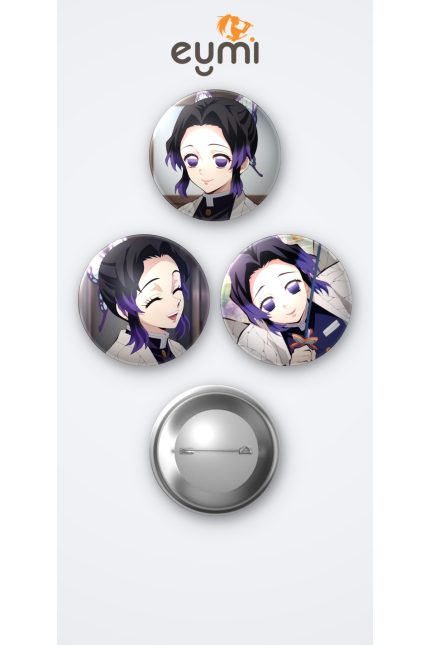 Demon Slayer ( İblis Keser ) Shinobu 3'lü Metal Rozet Seti 58mm İğneli Buton Çanta Yaka Rozeti - 58mm Metal İğneli Buton Rozet | Eymi