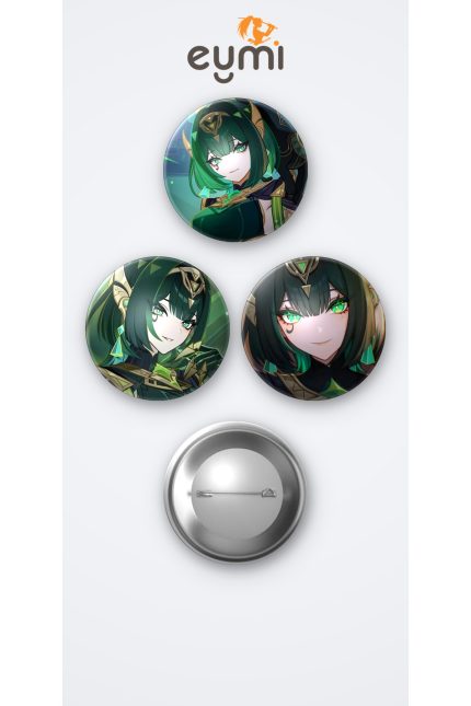 Genshin Impact Oyunu Nefer Oyun 3'lü Metal Rozet Seti 58mm İğneli Buton Çanta Yaka Rozeti - 58mm Metal İğneli Buton Rozet | Eymi