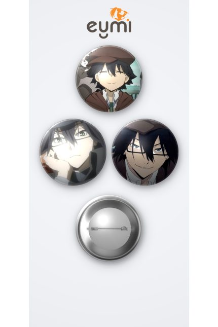Bungou Stray Dogs Animesi Ranpo Anime 3'lü Metal Rozet Seti 58mm İğneli Buton Çanta Yaka Rozeti - 58mm Metal İğneli Buton Rozet | Eymi