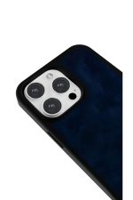 iPhone 16 Pro Uyumlu Lacivert Leopar 777 Desenli Parlak Telefon Kılıfı - Görsel 3