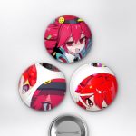 Vocaloid Kasane Teto Mesmerizer Çanta Süsü Rozet İğneli Buton Rozet Seti 58 mm (3'lü)
